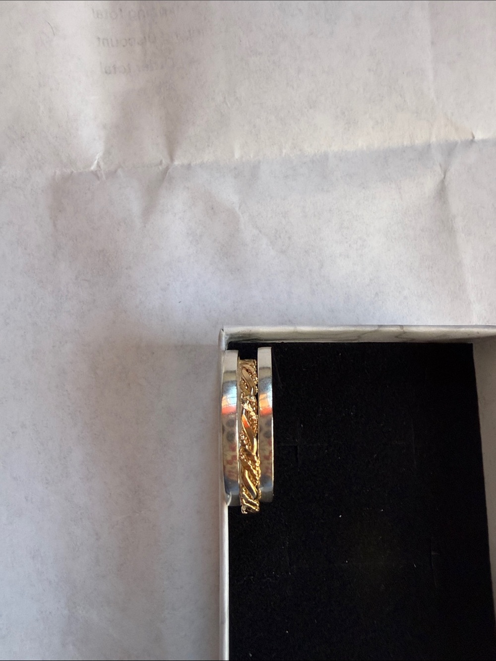 Classic Mixed-Metal Stackable Rings - Gold & Silver - Picture 3 of 3